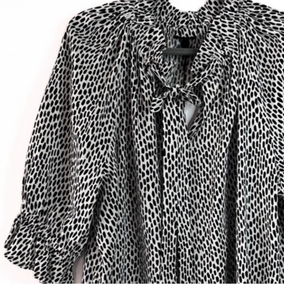 Who what wear leopard animal print short sleeve pullover blouse top-size XXL - Picture 4 of 12